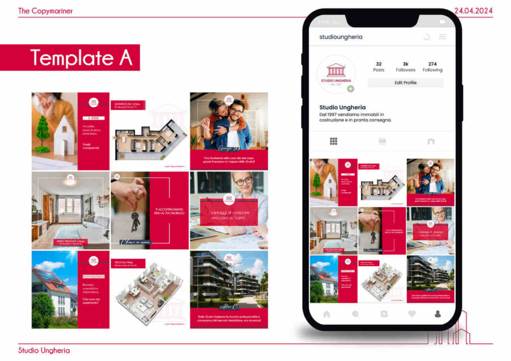 template social di studio ungheria agenzia immobiliare a Roma